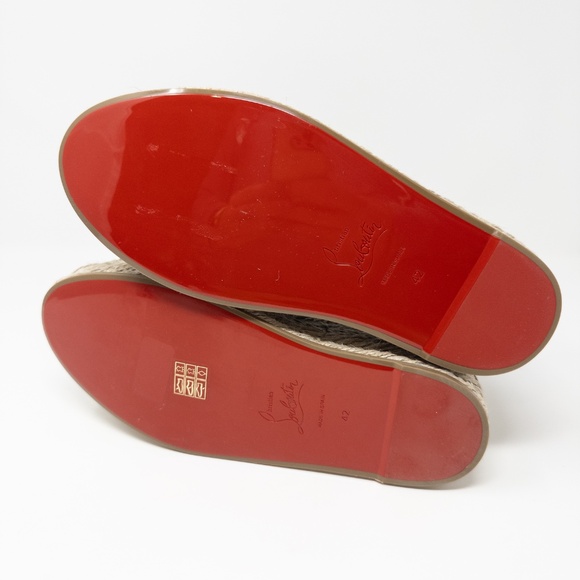 Christian Louboutin Ariella Zeppa Wedge Espadrille Platform Red Soles. Size 42 E - Picture 5 of 6